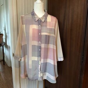 Rose Olive 3/4 sleeve blouse